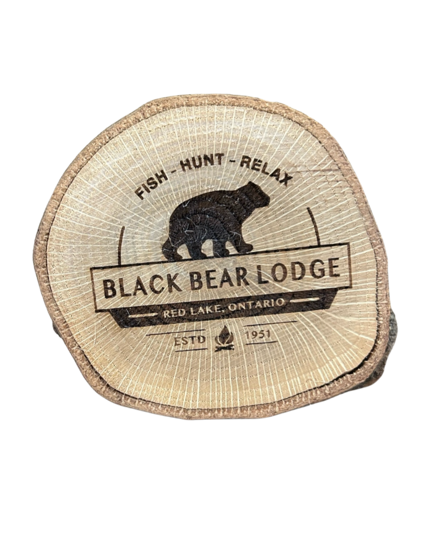 Natural Raw Edge Wooden Round Coasters Set of 2