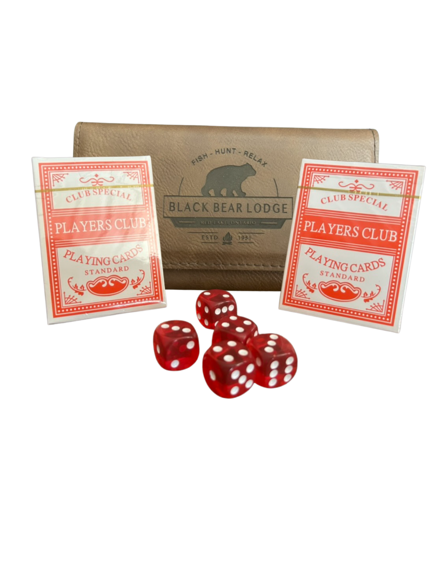 Leather Card and Dice Set