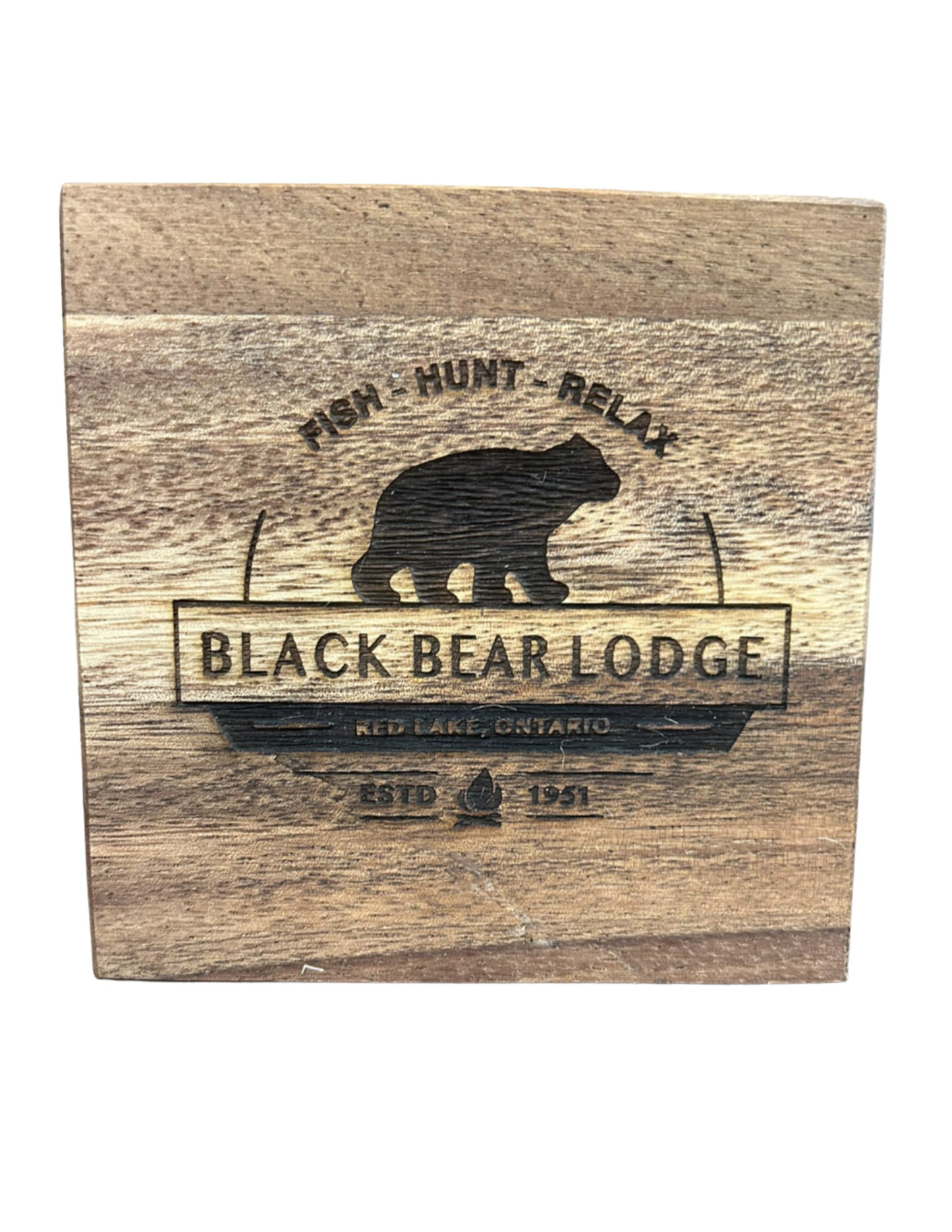 Acacia Wood Square Coasters Set of 2