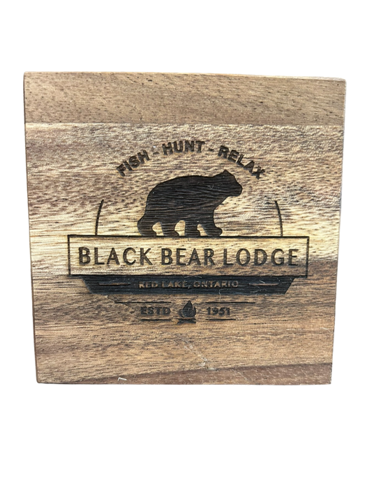 Acacia Wood Square Coasters Set of 2